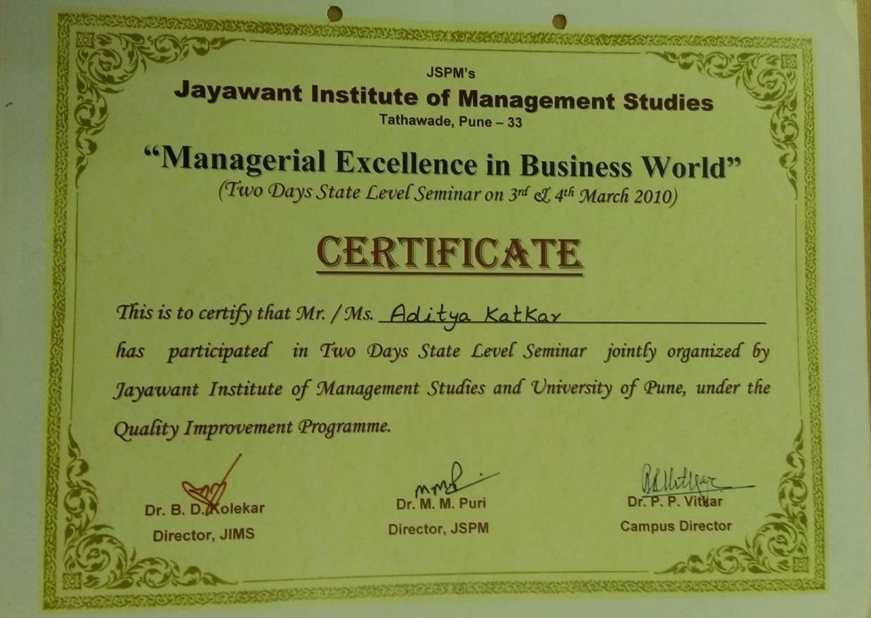 Certificate